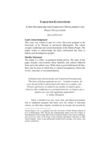 Targeted Ecosystems: A New Framework for Community Development and Policy Evaluation