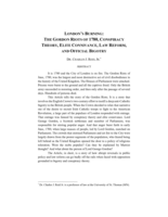 London's Burning: The Gordon Riots of 1780, Conspiracy Theory, Elite Connivance, Law Reform, and Official Bigotry