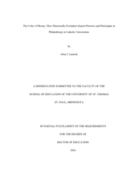 The Color of Money: How Historically Excluded Alumni Perceive and Participate in Philanthropy at Catholic Universities