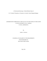 A Professional Reckoning: A Mixed Methods Study of K-12 Teachers' Perceptions of Generative AI and the Values Shaping Pedagogy